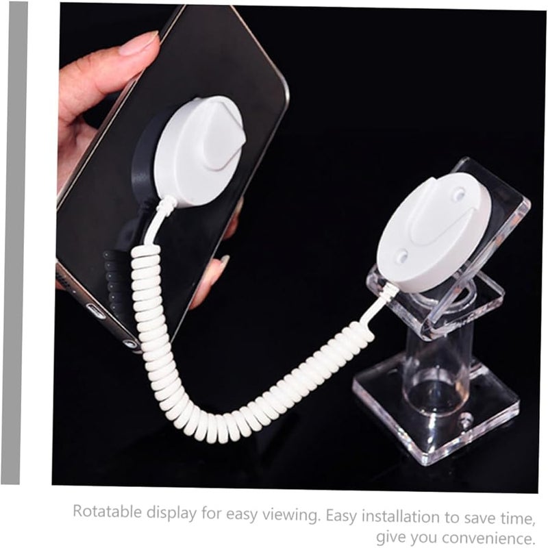 Transparent Acrylic Anti Theft Phone Stand with Security Chain Rotatable Display Bracket - Image 3
